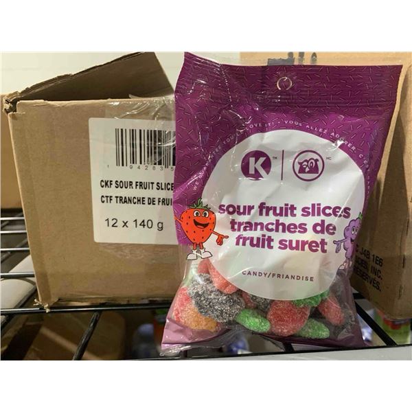 CASE LOT- Circle K Sour Fruit Slices 12 x 140g