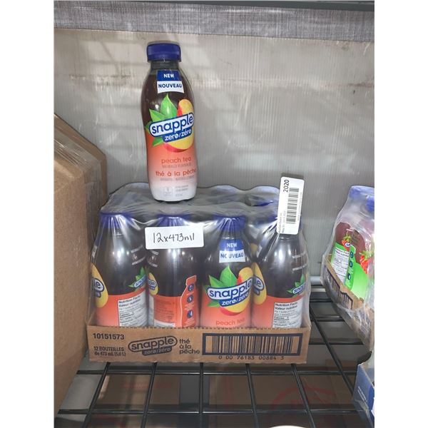 CASE LOT- Snapple Zero Peach Tea 12 x 473ml