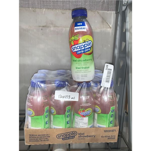 CASE LOT- Snapple Zero Kiwi Strawberry 12 x 473ml