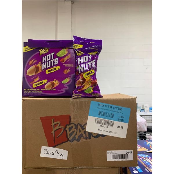 CASE LOT - Takis Hot Nuts Fuego 36 x 90g
