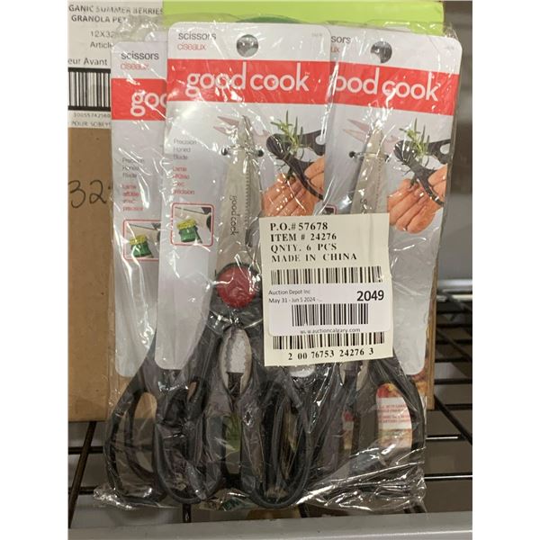 CASE LOT - Good Cook Kitchen Scissors 6 count