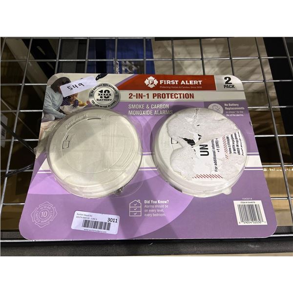 First Alert 2 in 1 Protection Smoke & Carbon Monoxide Alarms