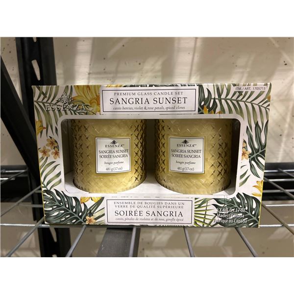 Sangria Sunset Premium Glass Candle Set