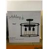 Image 1 : Ashley Belmont Semi-Flush Mount Matte Black Finish