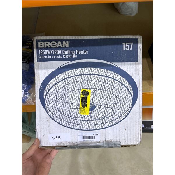 Broana 1250W Ceiling Heater