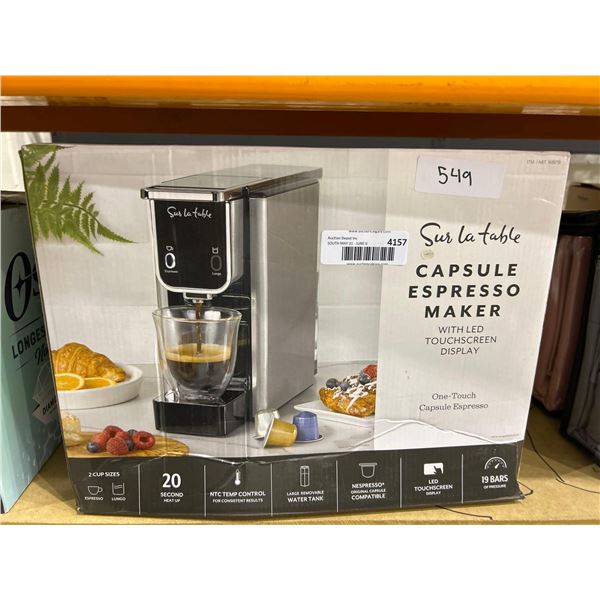 Sur La Table Capsule Espresso Maker with Touch Screen Display