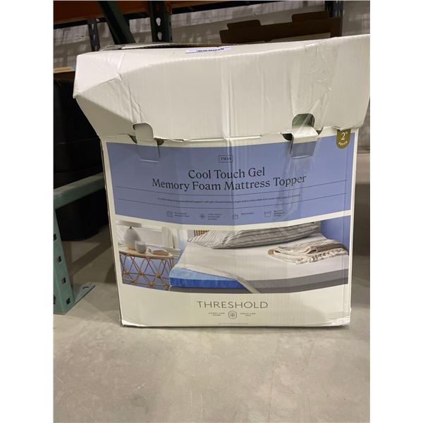 Cool Touch Gel Memory Foam Mattress Topper Twin Size