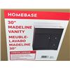 Image 2 : HomeBase 30" Madeline Vanity Espresso 30"wx22"dx38"h