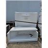 Image 2 : Maax 60 inch white acrylic walk in shower with back splash wall surround freight claim item
