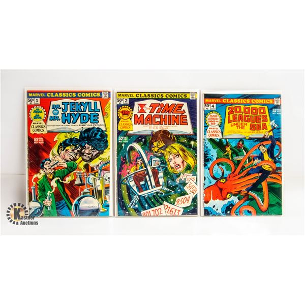 MARVEL CLASSIC COMICS --- 3 COMICS