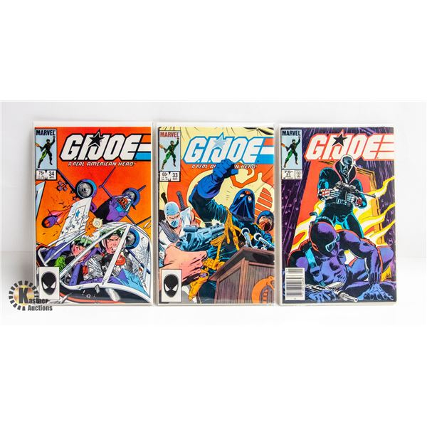 G.I. JOE: REAL AMERICAN HERO --- 3 COMICS