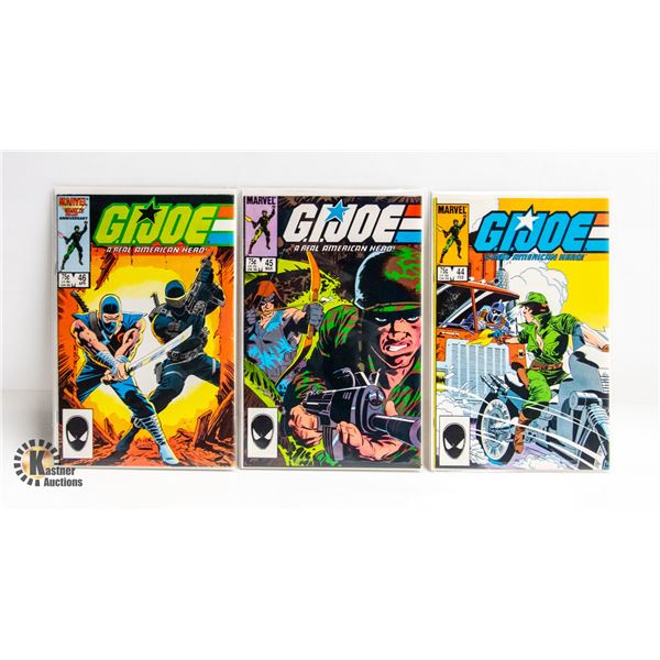 G.I. JOE: REAL AMERICAN HERO --- 3 COMICS