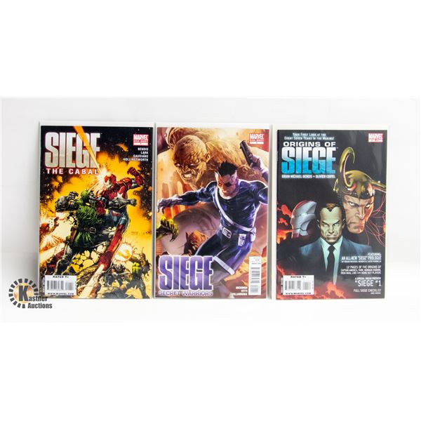 SIEGE --- THREE #1 COMICS