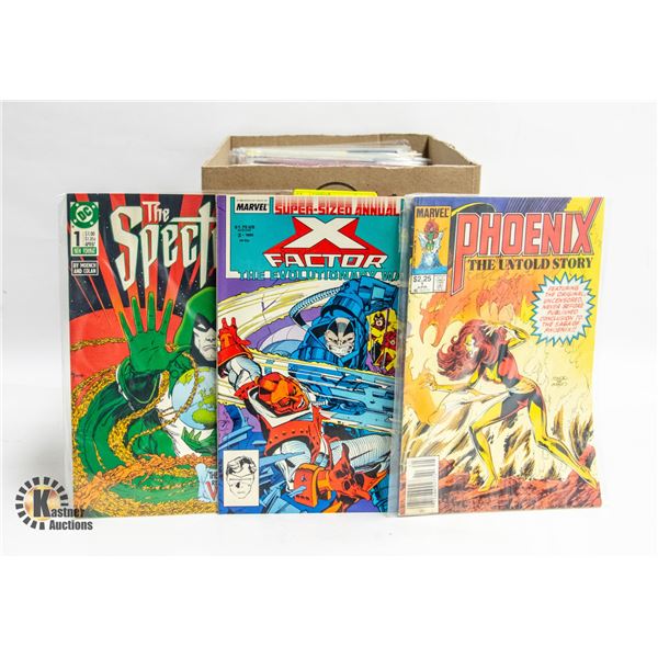 BOX WITH 100+ ASSORTED COMICS