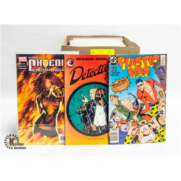 BOX WITH 100+ ASSORTED COMICS