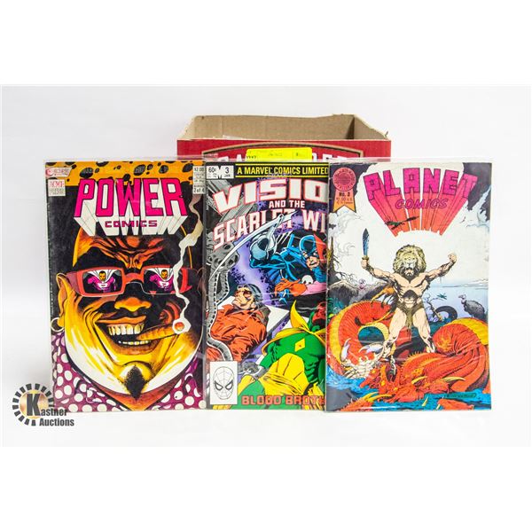 BOX WITH 100+ ASSORTED COMICS