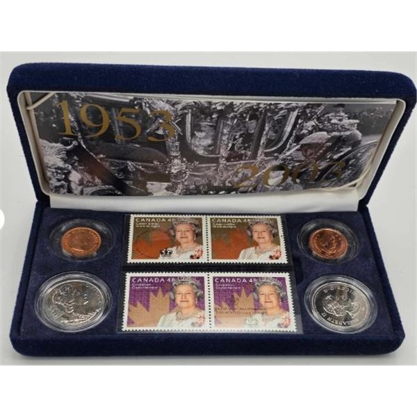 2003 1953-2003 CORONATION COIN AND STAMP SET