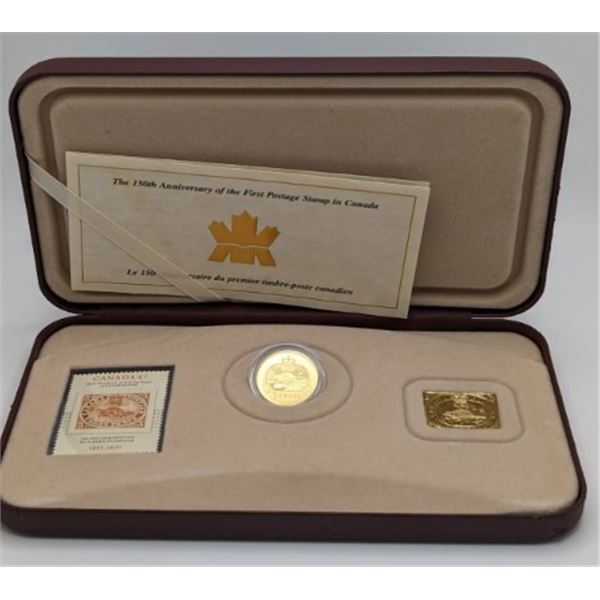 3 CENTS 2001 1ST POSTAGE STAMP 150TH ANNIVERSARY COIN & STAMP (CASE MAY BE WORN)