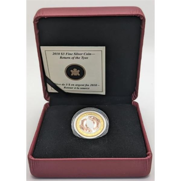 3 DOLLARS 2010 RETOUR AUX SOURCES FINE SILVER .999