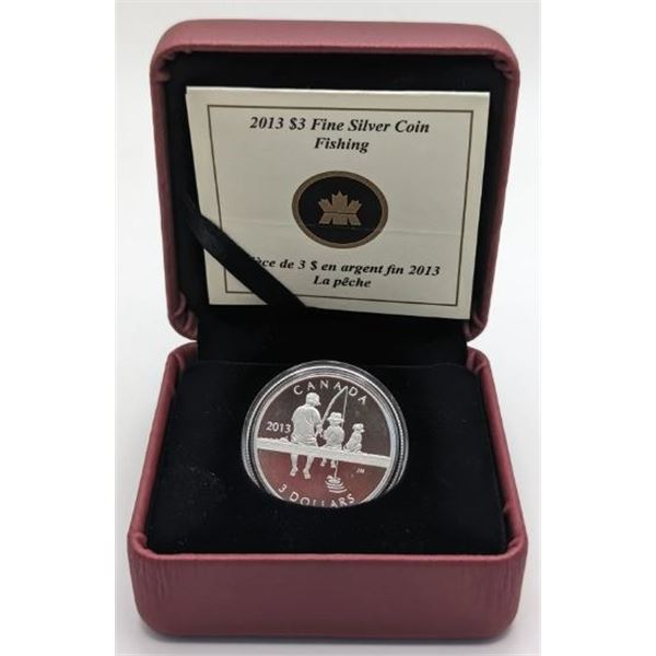 3 DOLLARS 2013 LA PÊCHE FINE SILVER .999