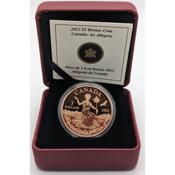 3 DOLLARS 2013 ALLEGORIE DU CANADA