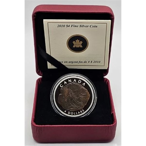 4 DOLLARS 2010 DROMAEOSAURUS FINE SILVER .999
