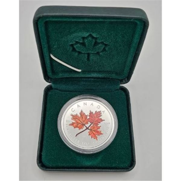 5 DOLLARS 2001 AUTOMNE FINE SILVER .999