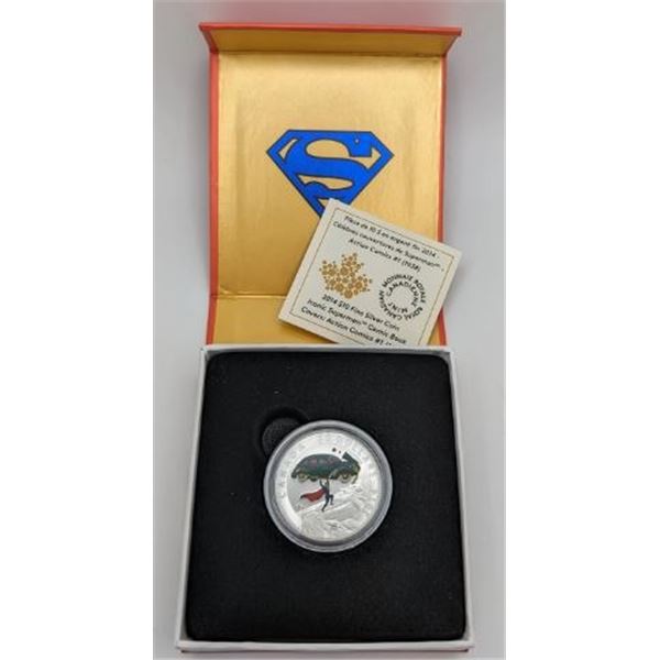 10 DOLLARS 2014 CÉLÈBRES COUVERTURES DE SUPERMAN : ACTION COMICS #1 FINE SILVER .999