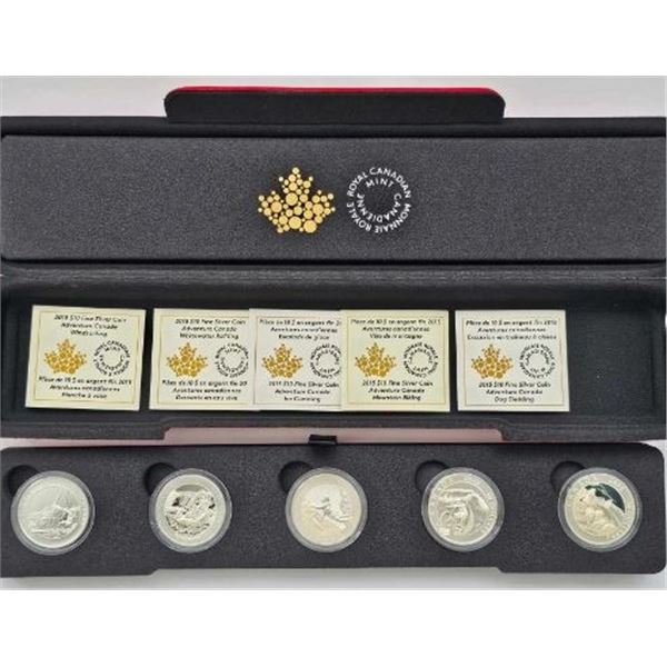 10 DOLLARS 2015 5 PIECES AVENTURES CANADIENNES