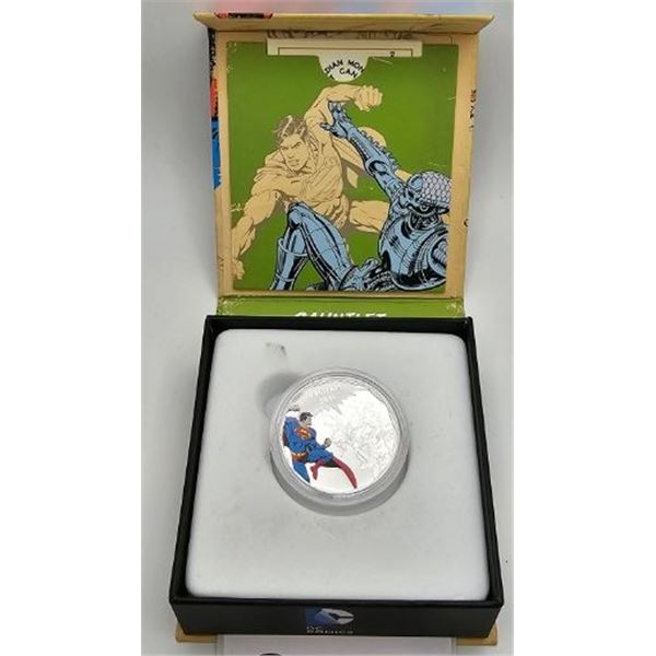 10 DOLLARS 2015 DC COMIC MC SUPERMAN LE COMBAT FINE SILVER .999