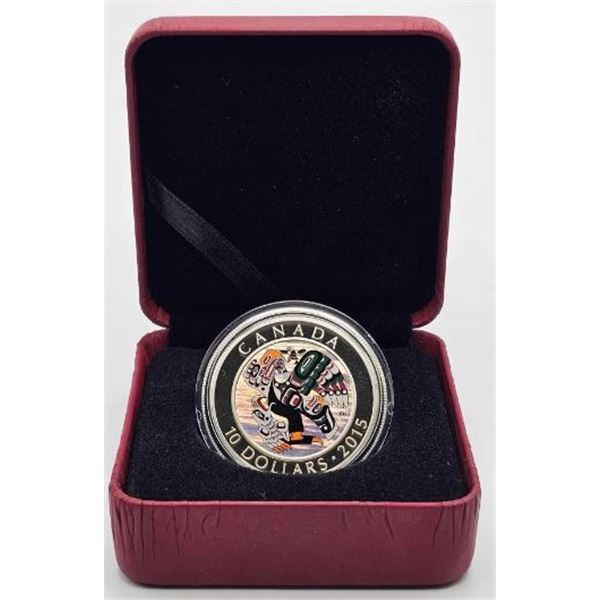 10 DOLLARS 2015 MERE NOURRISSANT SON BEBE FINE SILVER .999 PAS DE COA