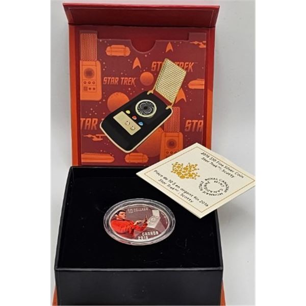 10 DOLLARS 2016 STAR TREK SCOTTY FINE SILVER .999