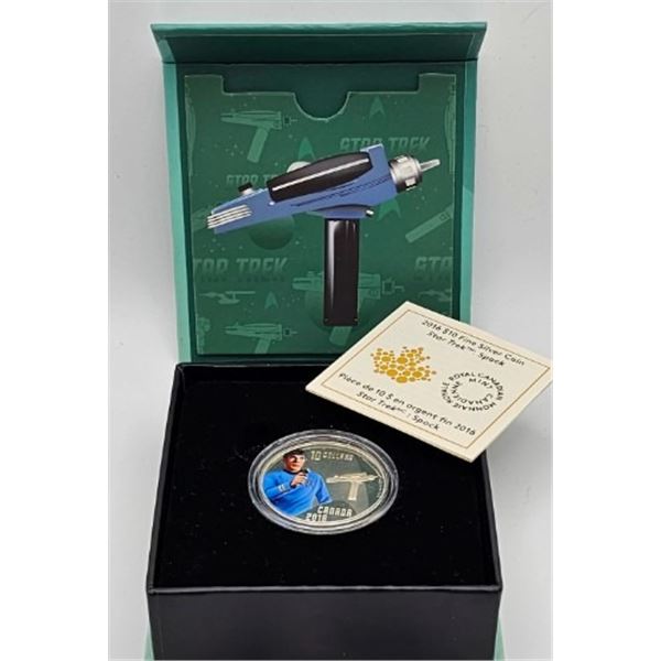10 DOLLARS 2016 STAR TREK SPOCK FINE SILVER .999