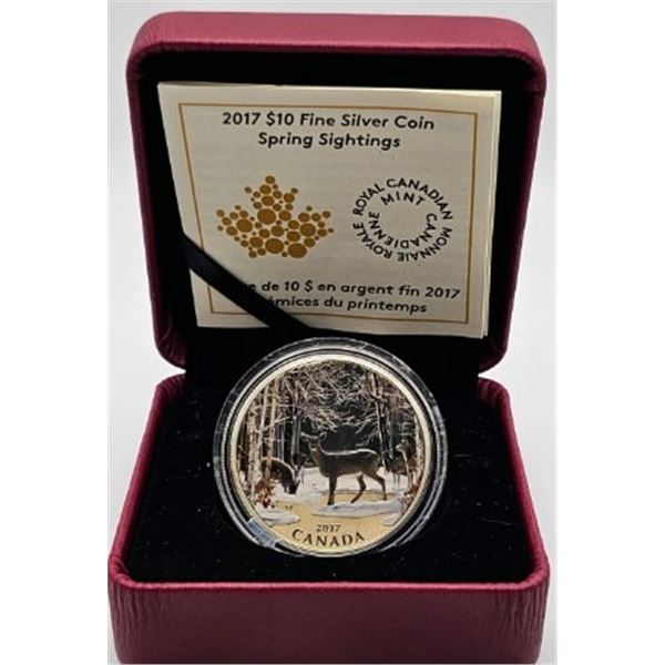 10 DOLLARS 2017 PREMICES DU PRINTEMPS CRACKED CAPSULE FINE SILVER .999