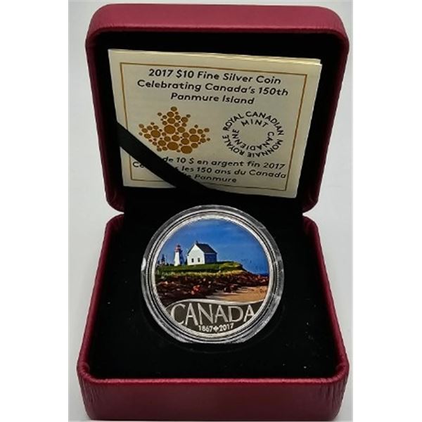 10 DOLLARS 2017 ÎLE PANMURE - ÎLE-DU-PRINCE-EDOUARD CRACKED CAPSULE FINE SILVER .999