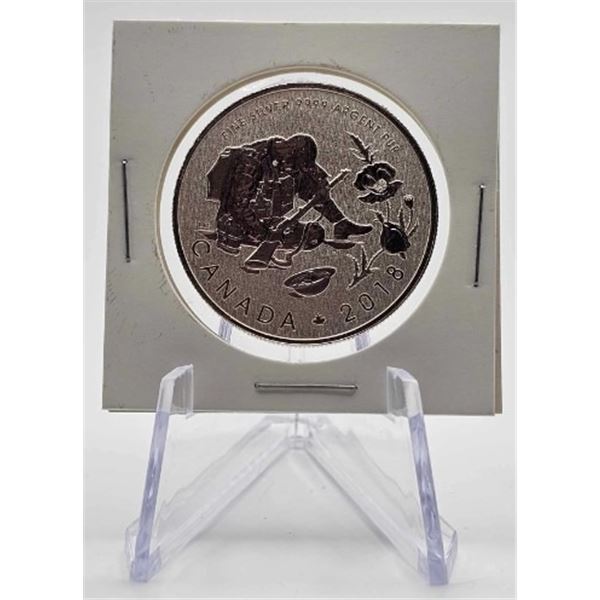10 DOLLARS 2018 ARMISTICE FINE SILVER .999
