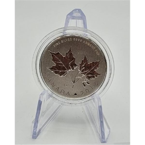 10 DOLLARS 2018 FEUILLES D'ERABLE FINE SILVER .999