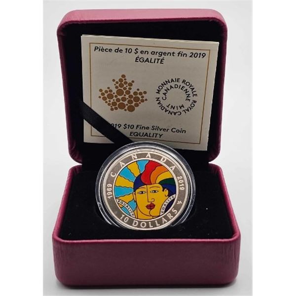 10 DOLLARS 2019 EGALITE FINE SILVER .999