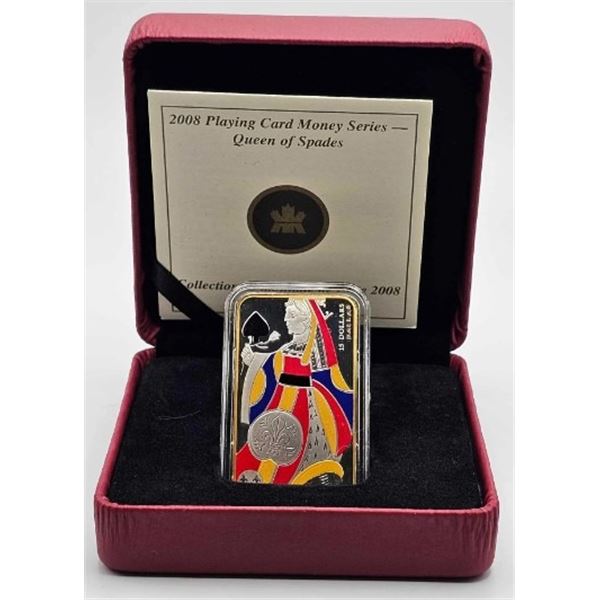 15 DOLLARS 2008 LA DAME DE PIQUE FINE SILVER .999