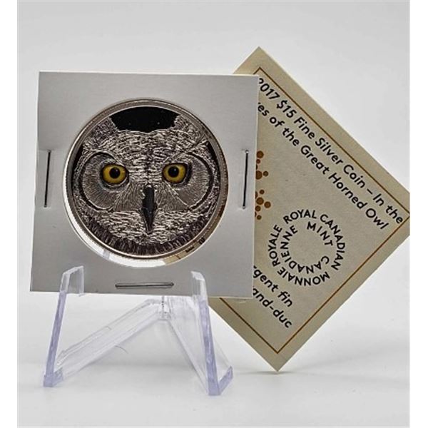 15 DOLLARS 2017 GRAND-DUC D AMERIQUE FINE SILVER .999