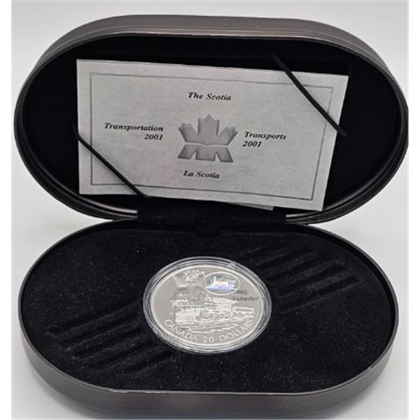 20 DOLLARS 2001 LA SCOTIA SILVER