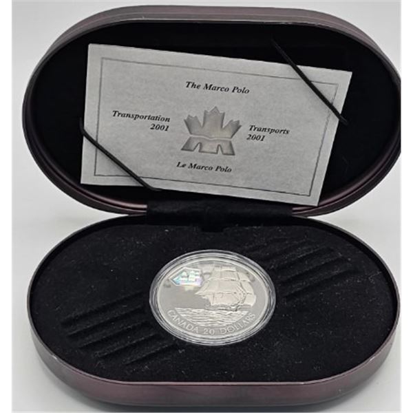 20 DOLLARS 2001 MARCO POLO SILVER