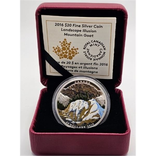 20 DOLLARS 2016 LA CHÈVRE DE MONTAGNE FINE SILVER .999