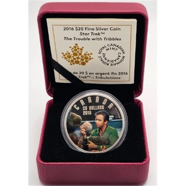 20 DOLLARS 2016 STAR TREK TRIBULATIONS FINE SILVER .999