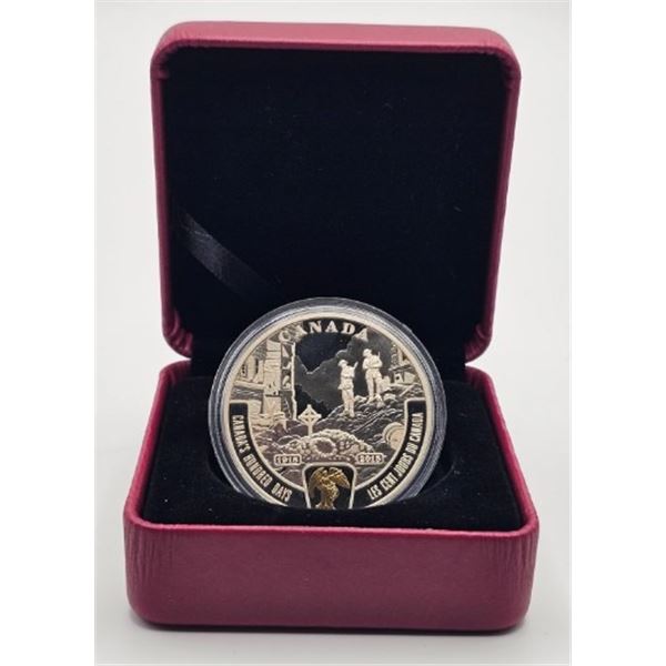 20 DOLLARS 2018 LES CENTS JOURS DU CANADA FINE SILVER .999 PAS DE COA