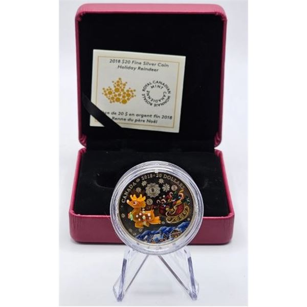 20 DOLLARS 2018 RENNE DU PÈRE-NOËL FINE SILVER .999