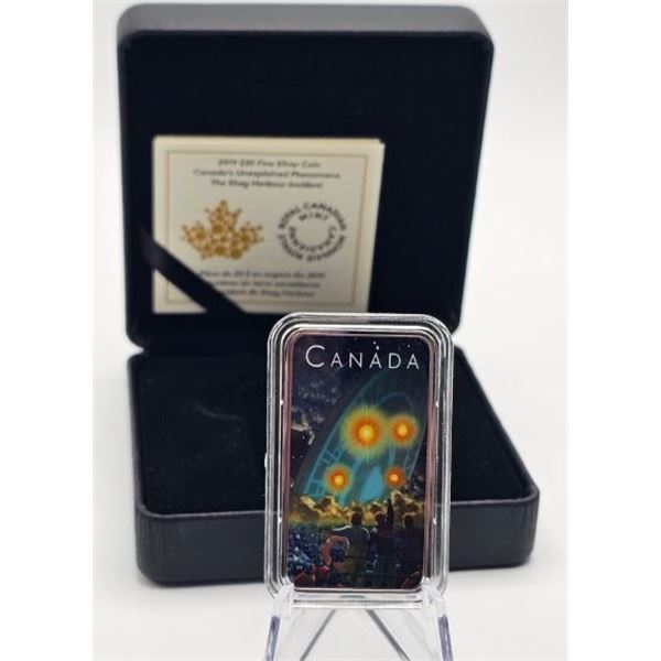 20 DOLLARS 2019 L'INCIDENT DE SHAG HARBOUR FINE SILVER .999