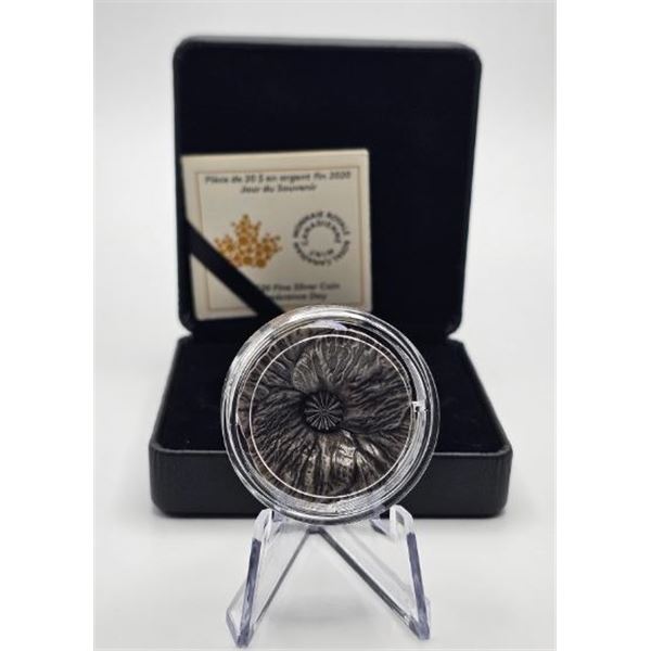 20 DOLLARS 2020 JOUR DU SOUVENIR FINE SILVER .999