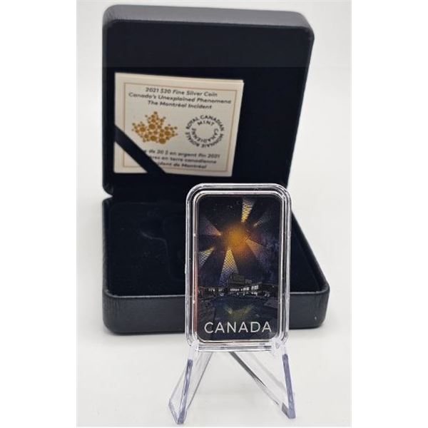 20 DOLLARS 2021 L'INCIDENT DE MONTREAL FINE SILVER .999