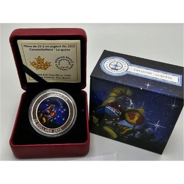25 DOLLARS 2015 LA QUÊTE FINE SILVER .999